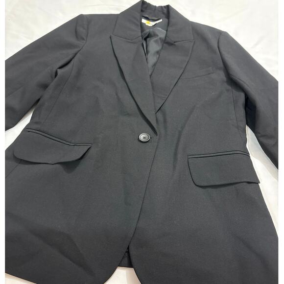 Boden Women 10 Black Tailored Blazer Office Career Elegant Classic Single Button - Picture 6 of 12